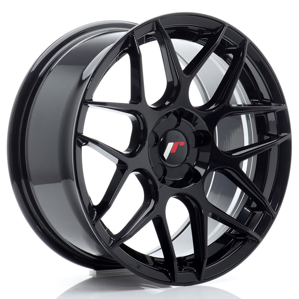 Cerchio in Lega JAPAN RACING JR18 17x8 ET35 5H con foratura su misura Glossy Black