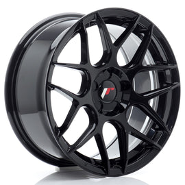 Cerchio in Lega JAPAN RACING JR18 17x8 ET35 5H con foratura su misura Gloss Black