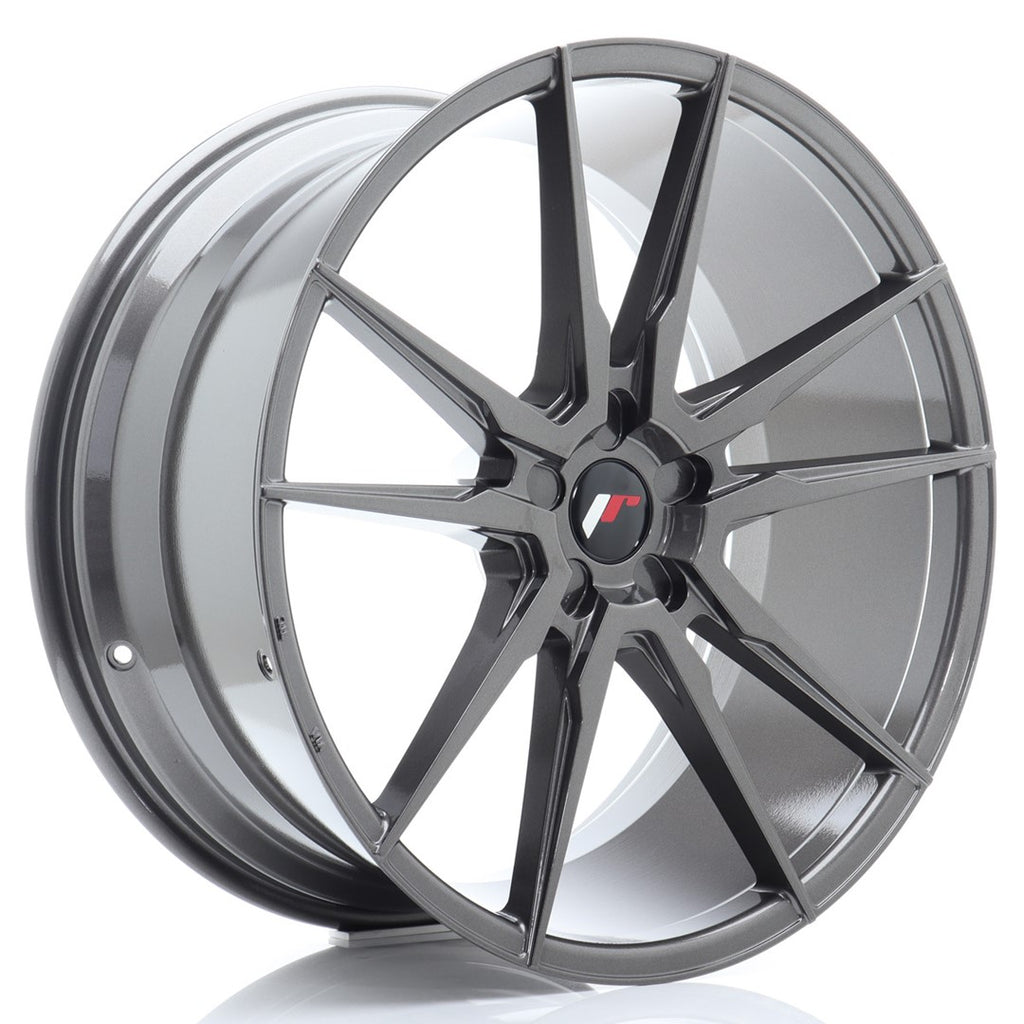 Cerchio in Lega JAPAN RACING JR21 22x10.5 ET15-52 5H con foratura su misura Hyper Gray