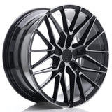 Cerchio in Lega JAPAN RACING JR38 19x8.5 ET20-45 5H con foratura su misura Black Brushed w/Tinted Face