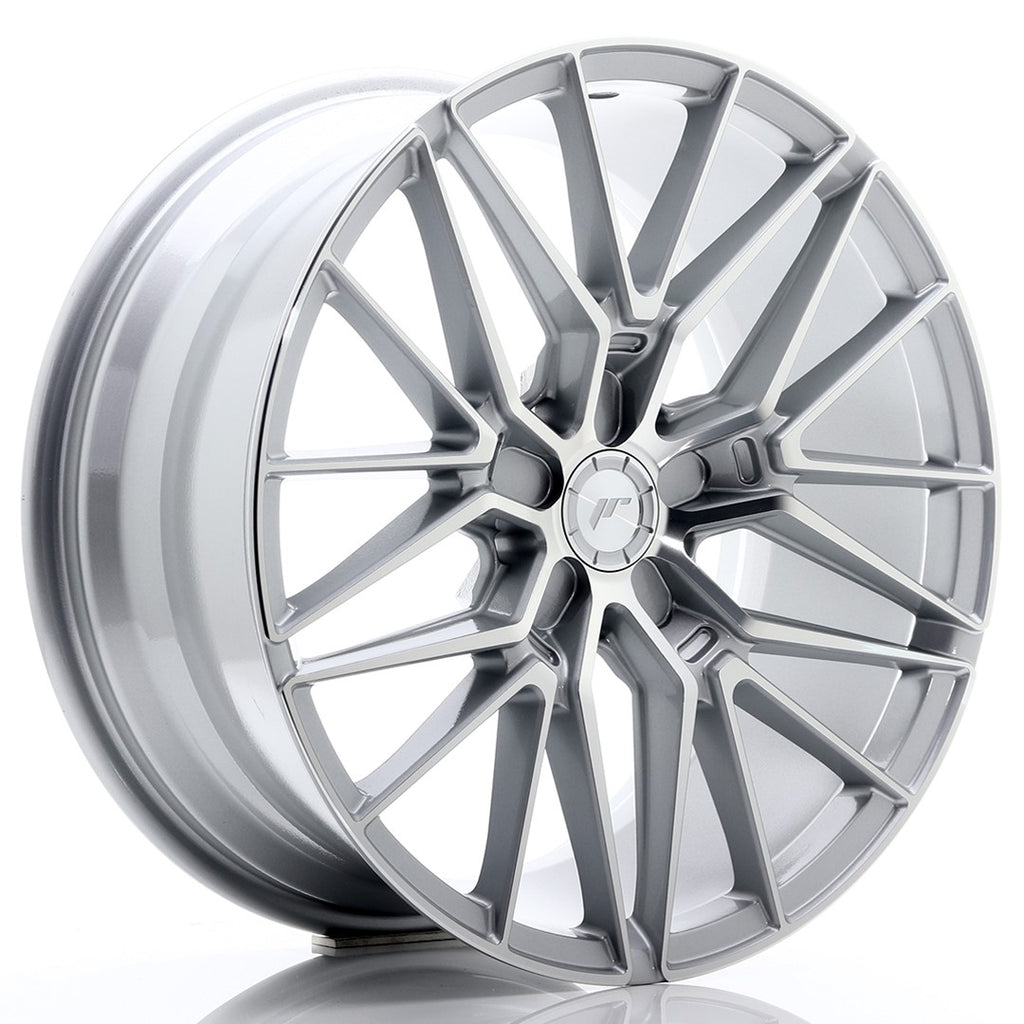 Cerchio in Lega JAPAN RACING JR38 19x8.5 ET20-45 5H con foratura su misura Silver Machined Face