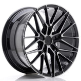 Cerchio in Lega JAPAN RACING JR38 19x9.5 ET20-45 5H con foratura su misura Black Brushed w/Tinted Face