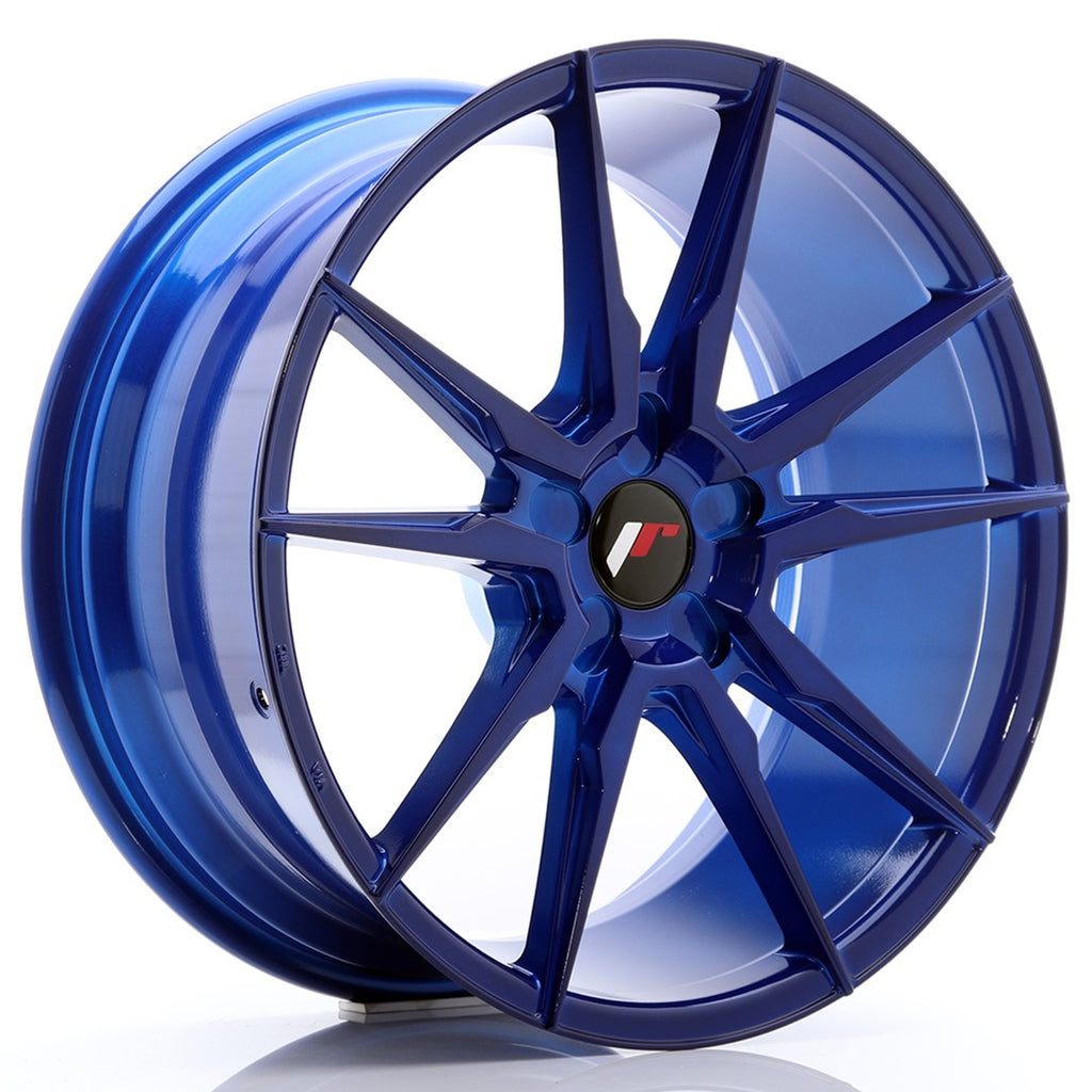 Cerchio in Lega JAPAN RACING JR21 19x8.5 ET20-43 5H con foratura su misura Platinum Blue