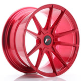 Cerchio in Lega JAPAN RACING JR21 18x9.5 ET20-40 con foratura su misura Platinum Red