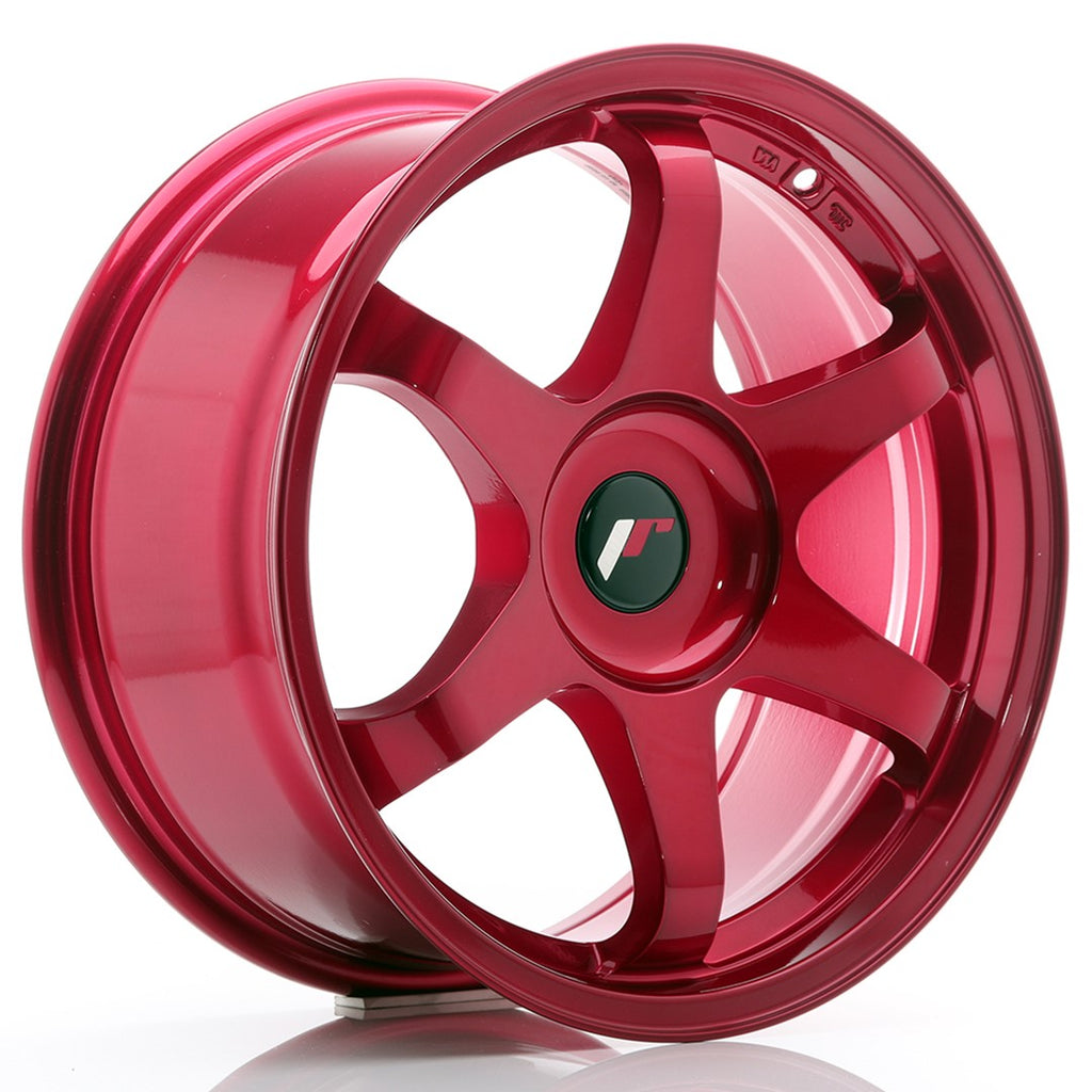 Cerchio in Lega JAPAN RACING JR3 17x8 ET35 con foratura su misura Platinum Red