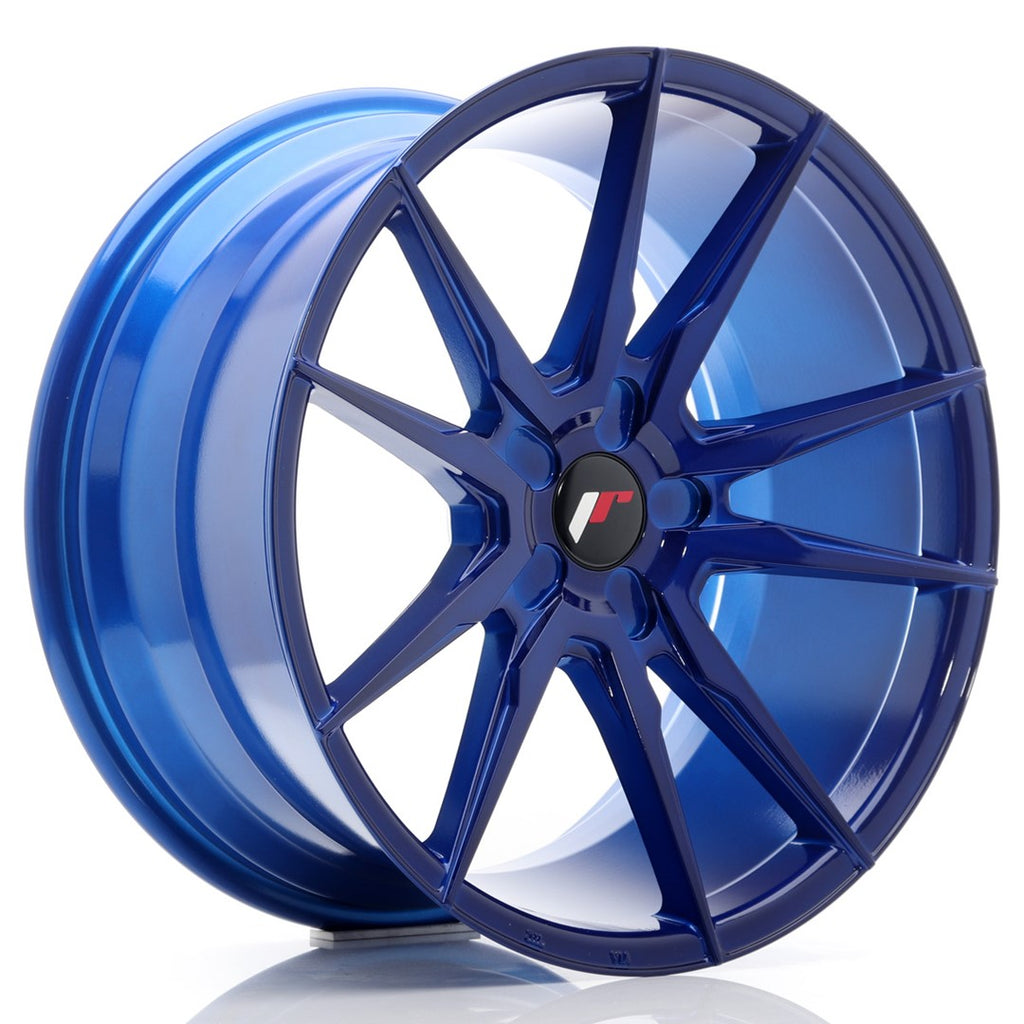 Cerchio in Lega JAPAN RACING JR21 19x9.5 ET20-40 5H con foratura su misura Platinum Blue