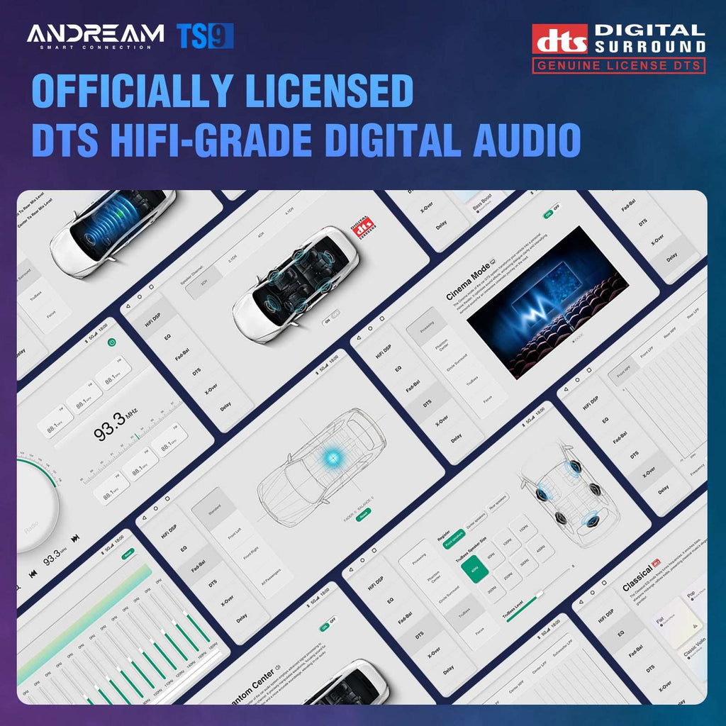 Andream Autoradio Intelligente 2K IPS Qualcomm Android 14 per Audi A3 S3 RS3 (2002-2009) CarPlay Auto GPS