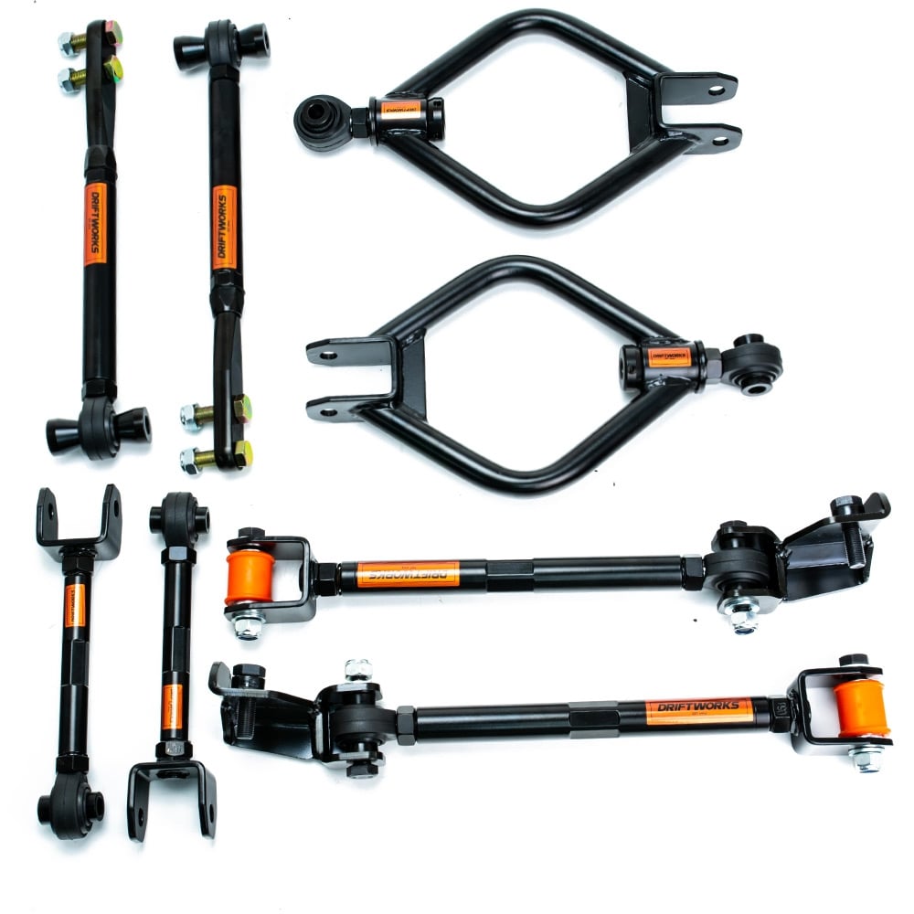 Kit 4 bracci regolabili Driftworks V2 neri per Nissan Skyline R32 GTS-T (1988-1994)