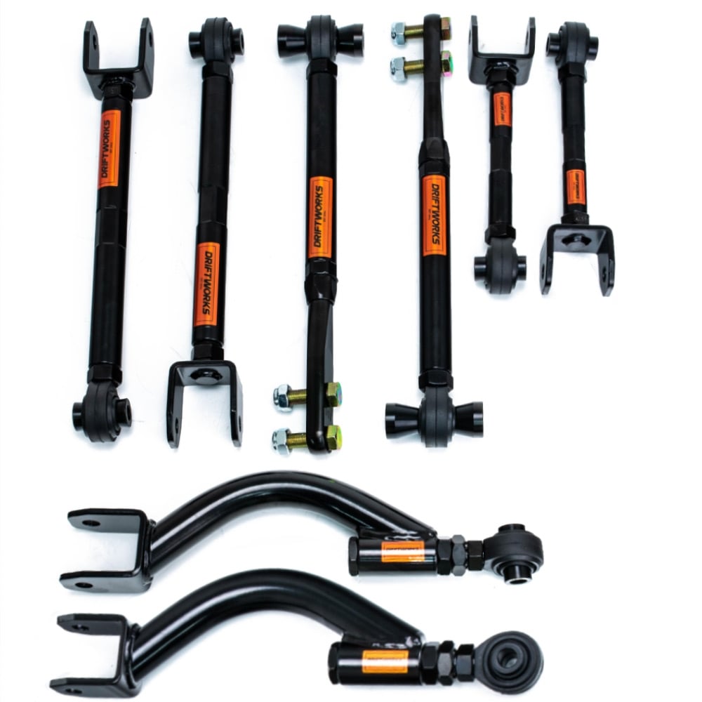 Kit 4 bracci regolabili Driftworks V2 neri per Nissan 200SX S14 (1993-1999)