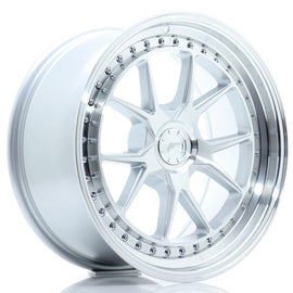 Cerchio in Lega JAPAN RACING JR39 18x8.5 ET15-35 5H con foratura su misura Silver Machined Face