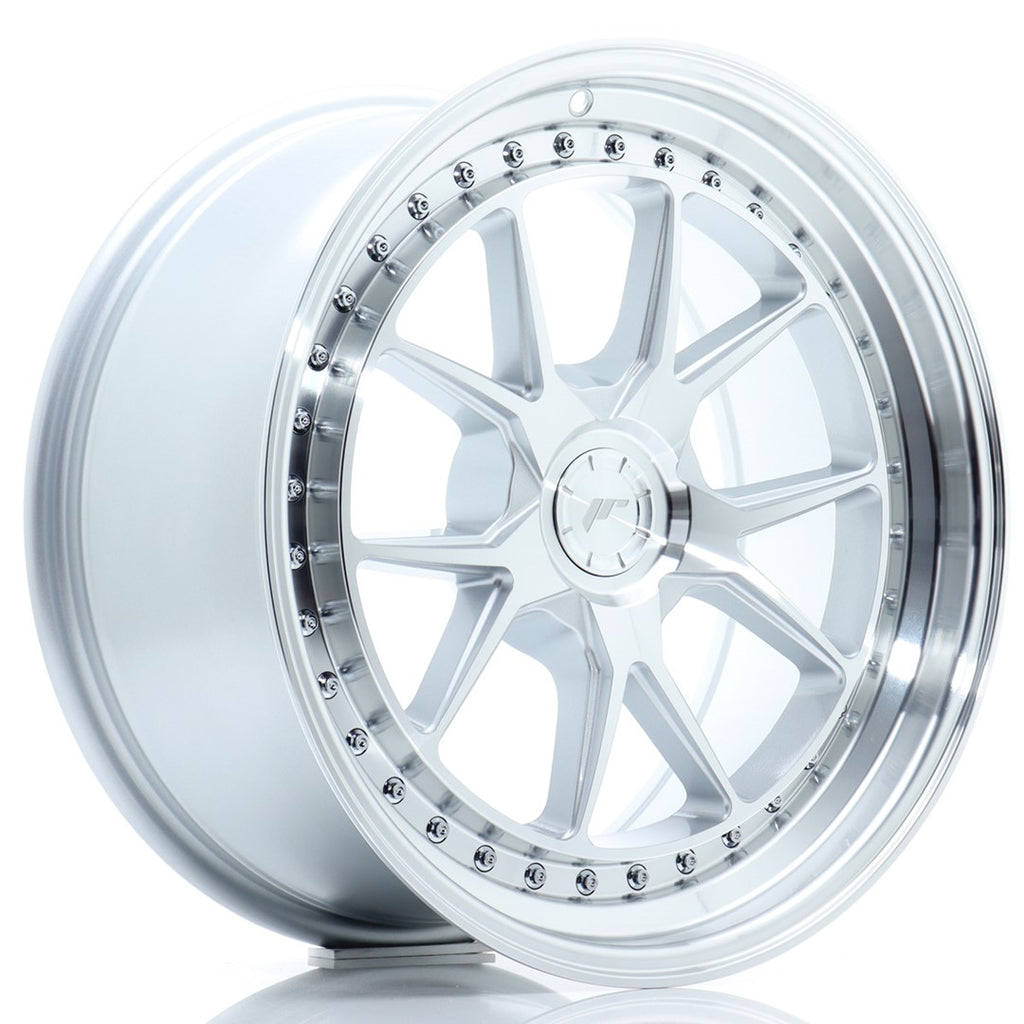 Cerchio in Lega JAPAN RACING JR39 18x8,5 ET15-35 5H con foratura su misura Silver Machined Face