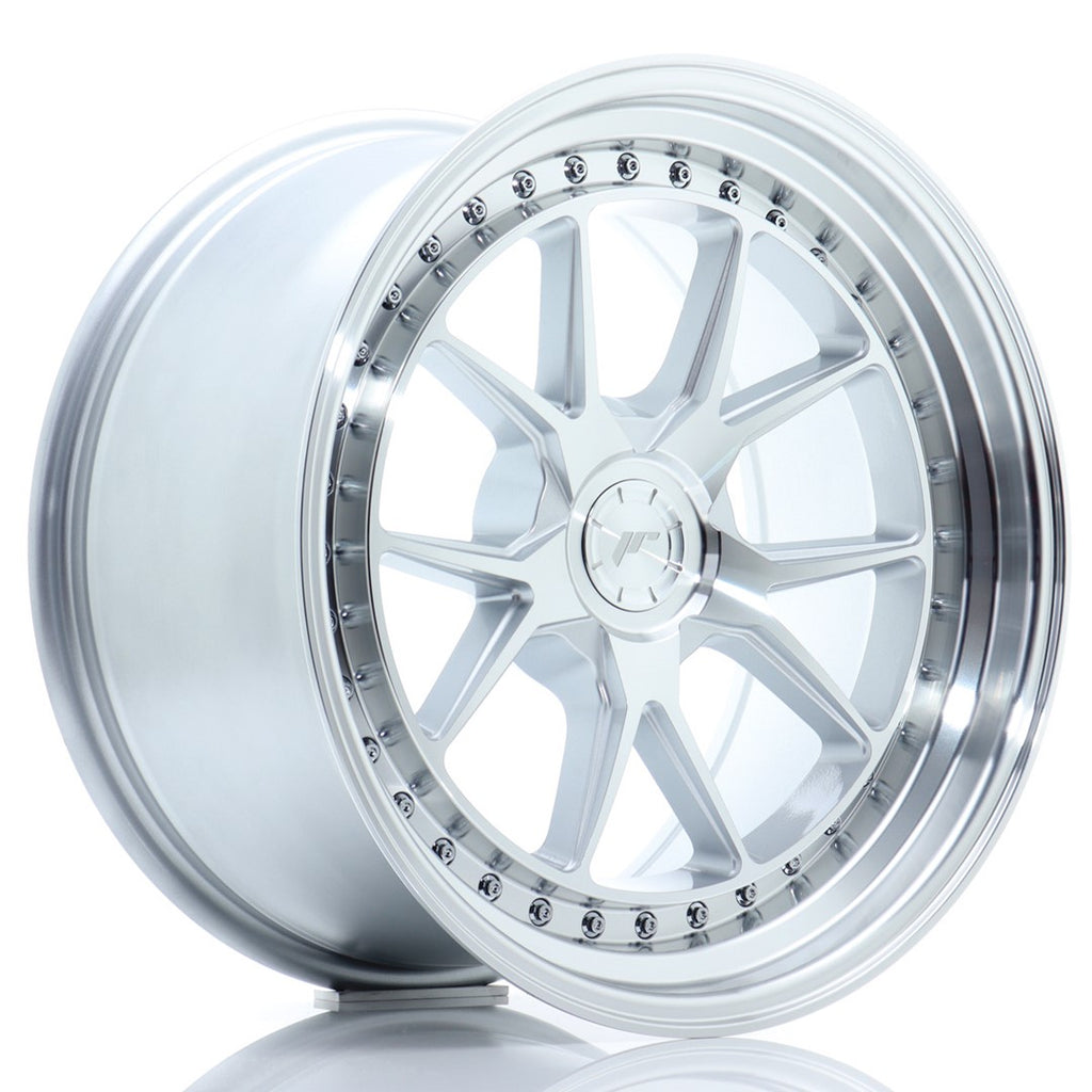 Cerchio in Lega JAPAN RACING JR39 18x9,5 ET15-35 5H con foratura su misura Silver Machined Face