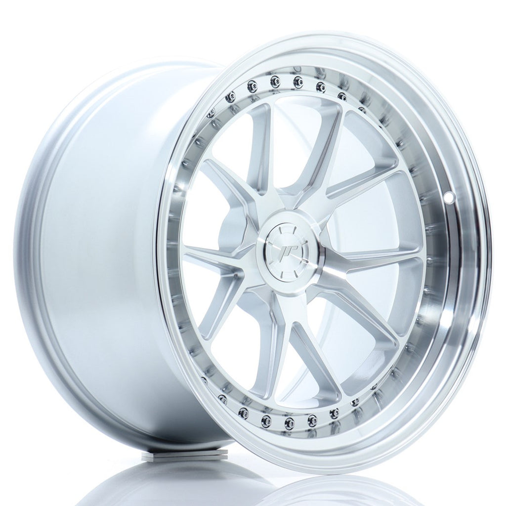Cerchio in Lega JAPAN RACING JR39 18x10,5 ET15-22 5H con foratura su misura Silver Machined Face