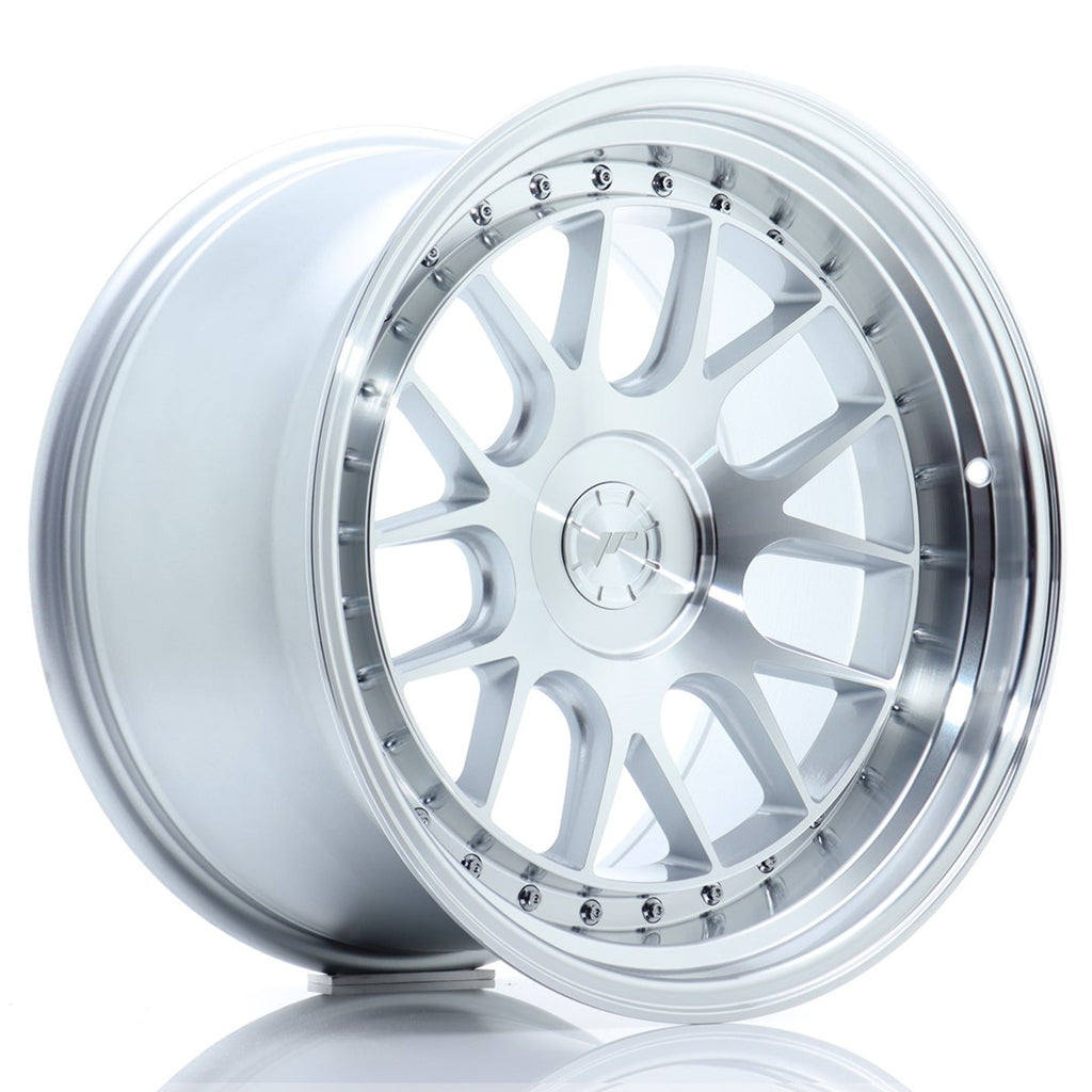 Cerchio in Lega JAPAN RACING JR40 18x10,5 ET15-22 5H con foratura su misura Silver Machined Face