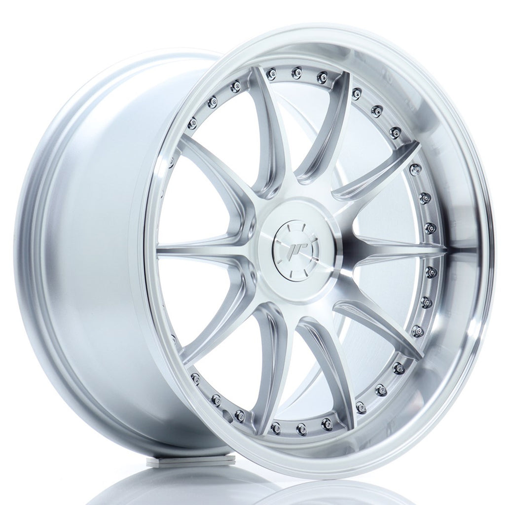 Cerchio in Lega JAPAN RACING JR41 18x9,5 ET15-35 5H con foratura su misura Silver Machined Face