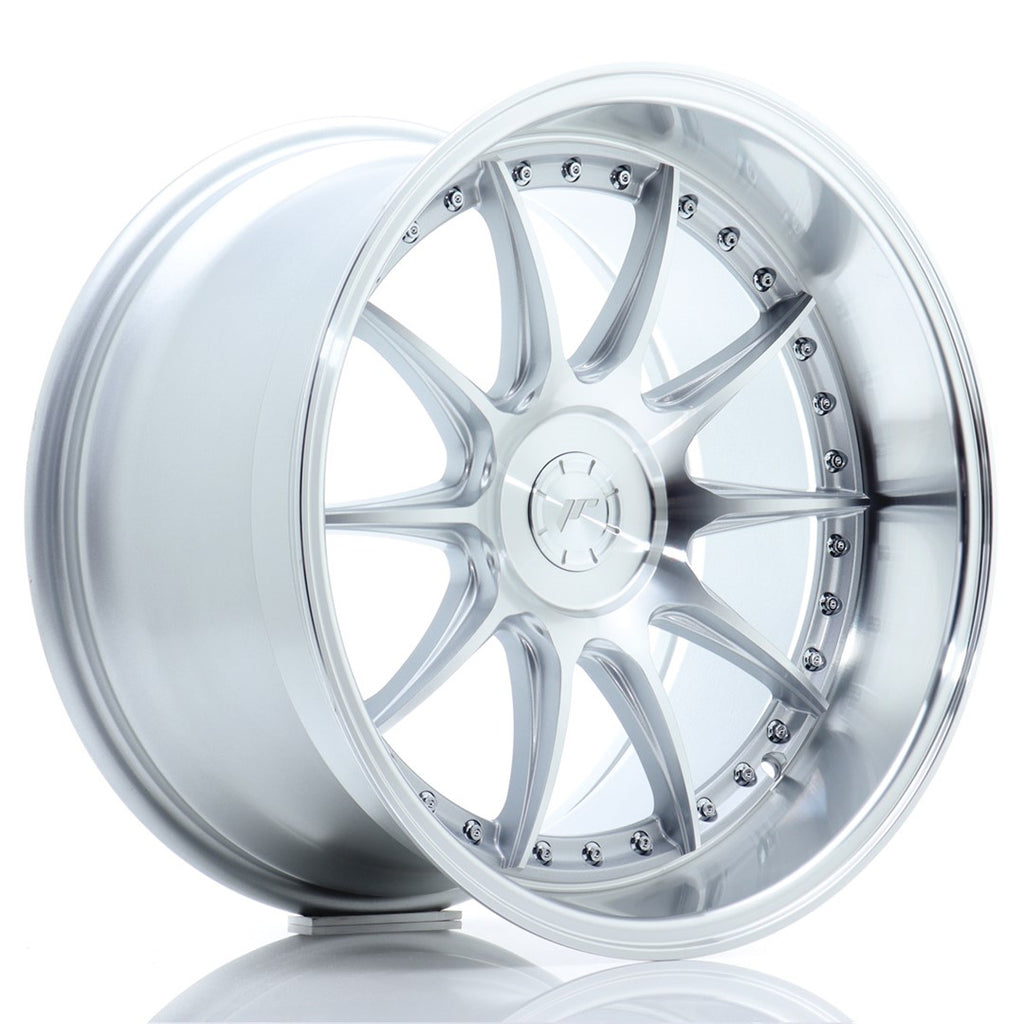 Cerchio in Lega JAPAN RACING JR41 18x10,5 ET15-25 5H con foratura su misura Silver Machined Face