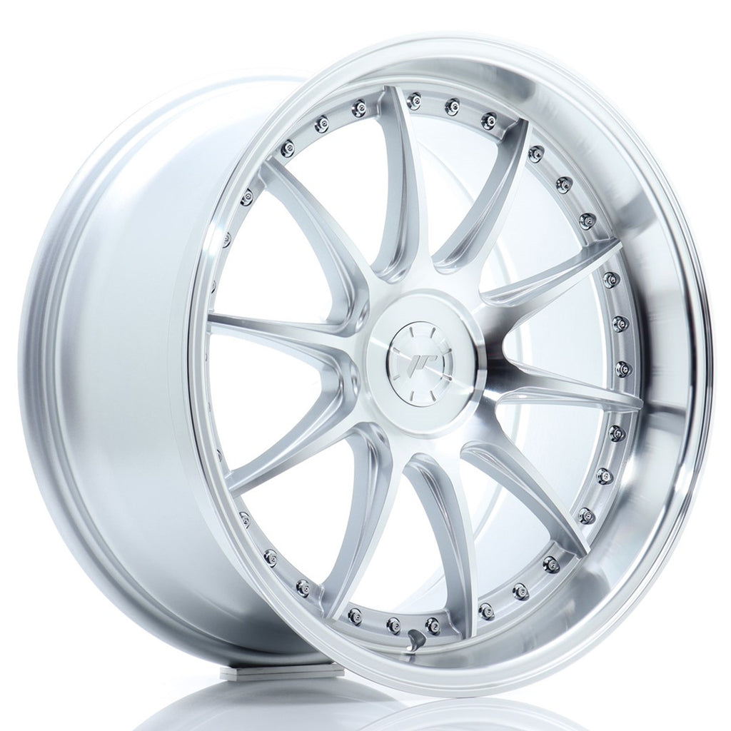 Cerchio in Lega JAPAN RACING JR41 19x9,5 ET12-22 5H con foratura su misura Silver Machined Face