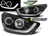 Fari Anteriori HYUNDAI TUCSON IX35 10-13 BLACK TUBE LIGHT