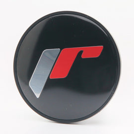 Adesivo di Ricambio per Coppetta Coprimozzo Japan Racing 087 Nero con Lettere Argento e Rosse