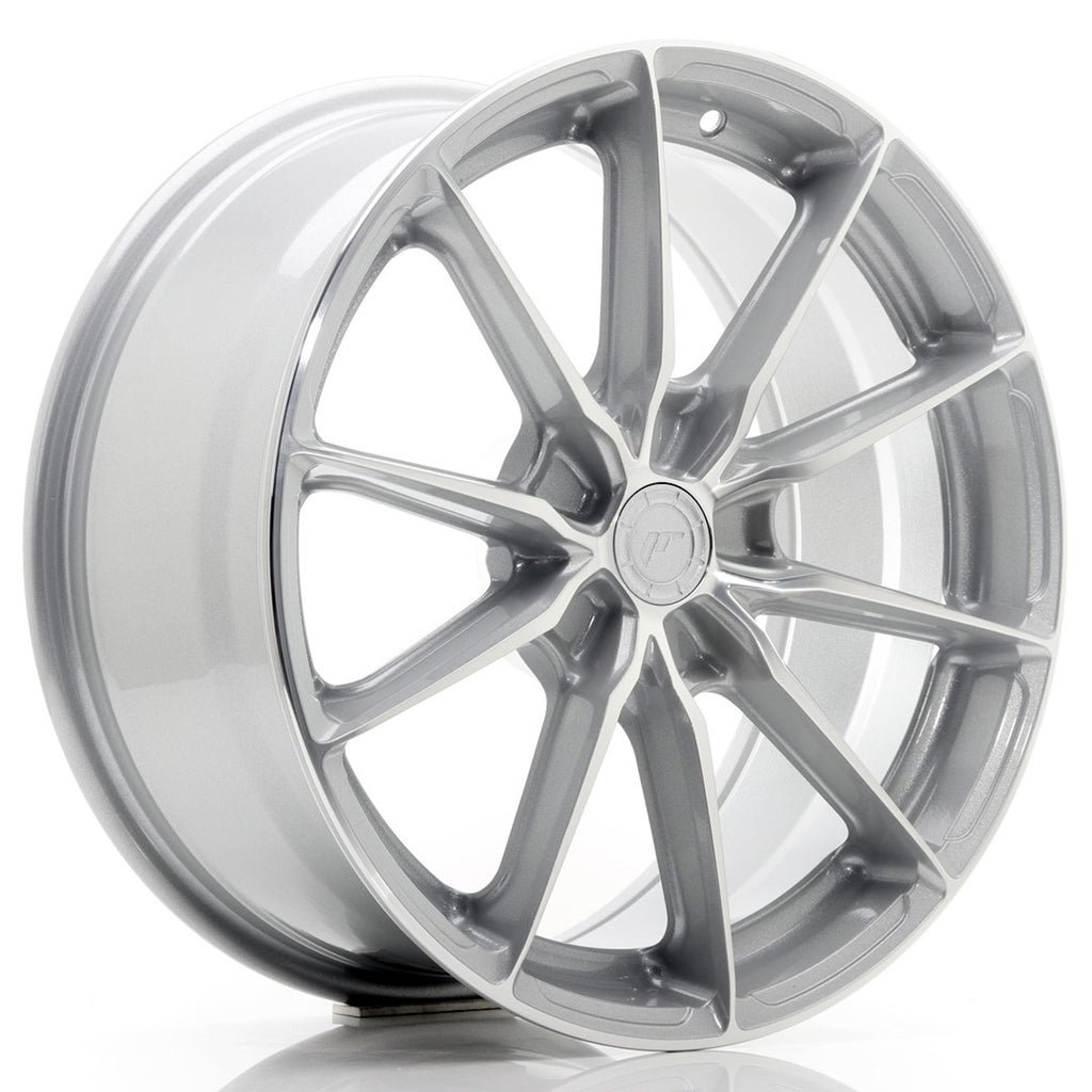 Cerchio in Lega JAPAN RACING JR37 18x8 ET20-45 5H con foratura su misura Silver Machined Face