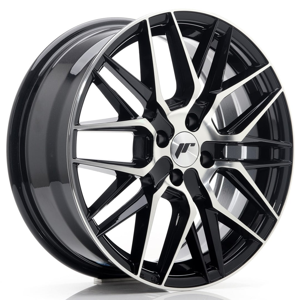 Cerchio in Lega JAPAN RACING JR28 17x7 ET40 4x100 Gloss Black Machined Face