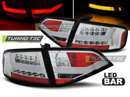 Fanali Posteriori a Led CHROME per AUDI A4 B8 08-11 SEDAN