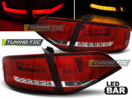 Fanali Posteriori a Led RED WHITE per AUDI A4 B8 08-11 SEDAN