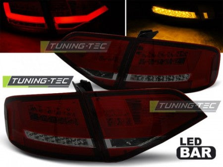 Fanali Posteriori a Led RED SMOKE per AUDI A4 B8 08-11