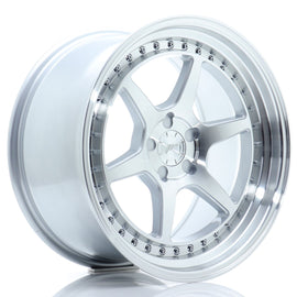 Cerchio in Lega JAPAN RACING JR43 18x9.5 ET15-35 5H con foratura su misura Silver Machined Face