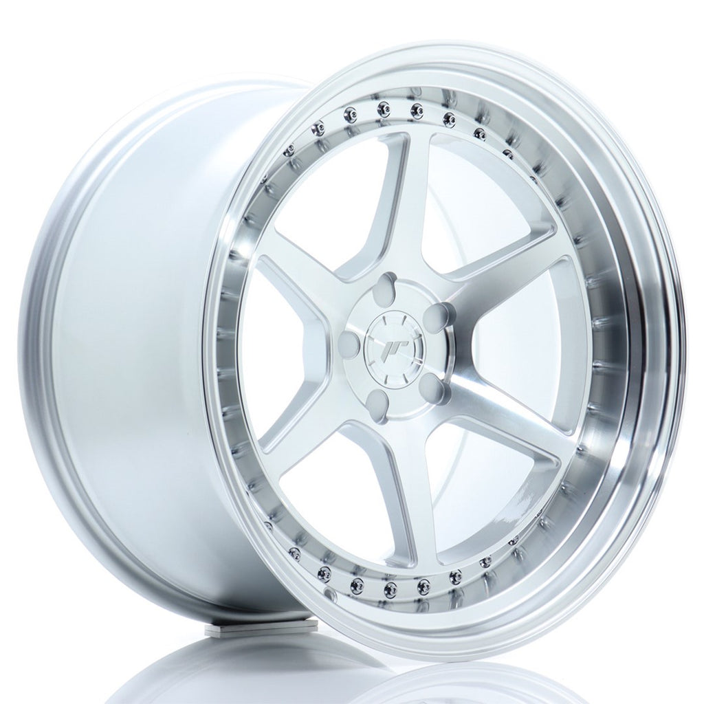 Cerchio in Lega JAPAN RACING JR43 19x11 ET0-25 5H con foratura su misura Silver w/Machined Face