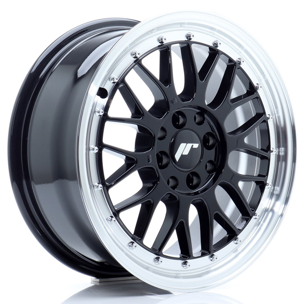 Cerchio in Lega JAPAN RACING JR23 16x7 ET40 4x100/114.3 Gloss Black w/Machined Lip