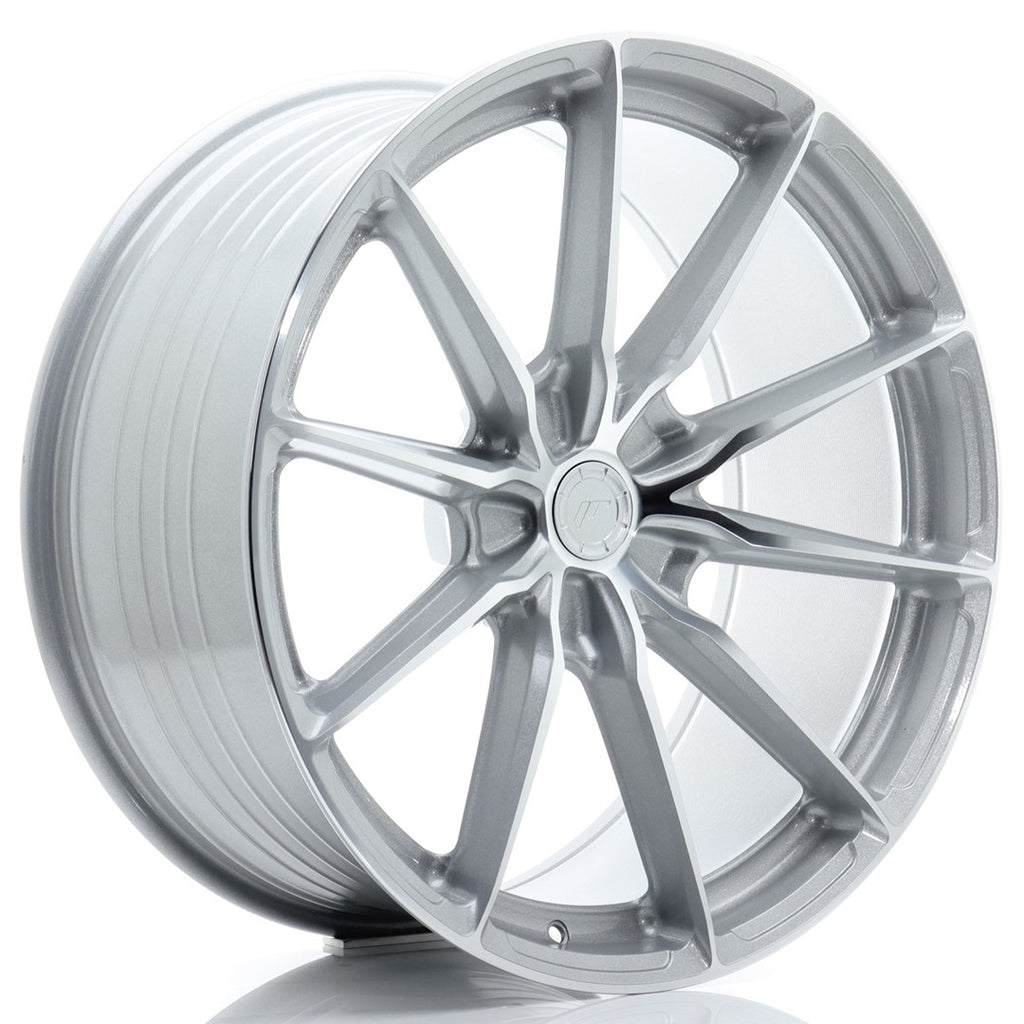 Cerchio in Lega JAPAN RACING JR37 21x10 ET10-41 5H con foratura su misura Silver Machined