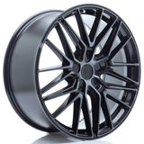 Cerchio in Lega JAPAN RACING JR38 21x9.5 ET14-58 5H con foratura su misura Black Brushed w/Tinted Face