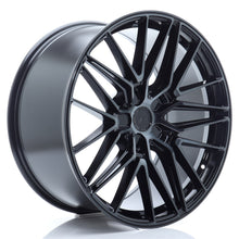 Load image into Gallery viewer, Cerchio in Lega JAPAN RACING JR38 21x10,5 ET10-46 5H con foratura su misura Black Brushed w/ Tinted Face