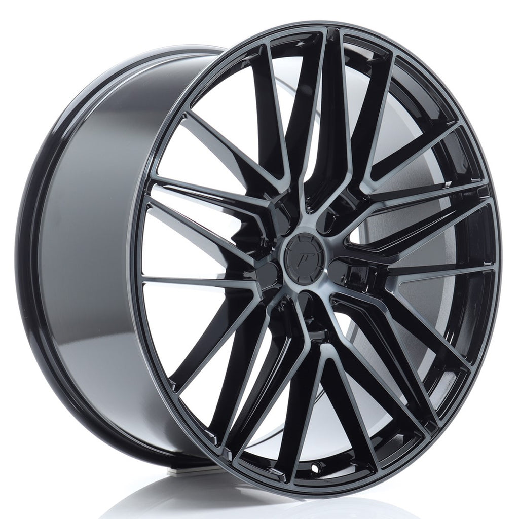 Cerchio in Lega JAPAN RACING JR38 22x9,5 ET0-35 5H con foratura su misura Black Brushed w/ Tinted Face