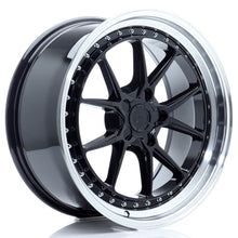 Load image into Gallery viewer, Cerchio in Lega JAPAN RACING JR39 19x8,5 ET15-35 5H con foratura su misura Gloss Black w/ Machined Lip
