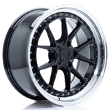 Cerchio in Lega JAPAN RACING JR39 19x8.5 ET15-35 5H con foratura su misura Glossy Black w/Machined Lip