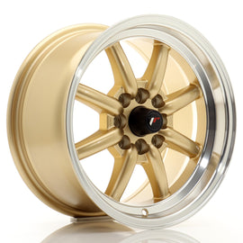Cerchio in Lega JAPAN RACING JR19 15x8 ET20 4x100/114 Gold w/ Machined Lip