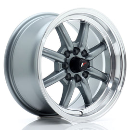 Cerchio in Lega JAPAN RACING JR19 15x8 ET20 4x100/114 Gun Metal w/ Machined Lip