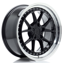 Load image into Gallery viewer, Cerchio in Lega JAPAN RACING JR39 18x8,5 ET15-35 5H con foratura su misura Gloss Black w/ Machined Lip