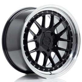 Cerchio in Lega JAPAN RACING JR40 18x9.5 ET15-35 5H con foratura su misura Gloss Black w/ Machined Lip