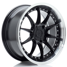 Load image into Gallery viewer, Cerchio in Lega JAPAN RACING JR41 18x8,5 ET15-35 5H con foratura su misura Gloss Black w/ Machined Lip
