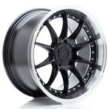 Cerchio in Lega JAPAN RACING JR41 18x9.5 ET15-35 5H con foratura su misura Glossy Black w/Machined Lip