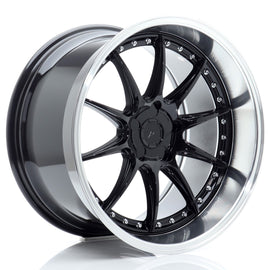 Cerchio in Lega JAPAN RACING JR41 19x11 ET12-25 5H con foratura su misura Gloss Black w/ Machined Lip