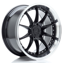 Load image into Gallery viewer, Cerchio in Lega JAPAN RACING JR41 19x9,5 ET12-22 5H con foratura su misura Gloss Black w/ Machined Lip