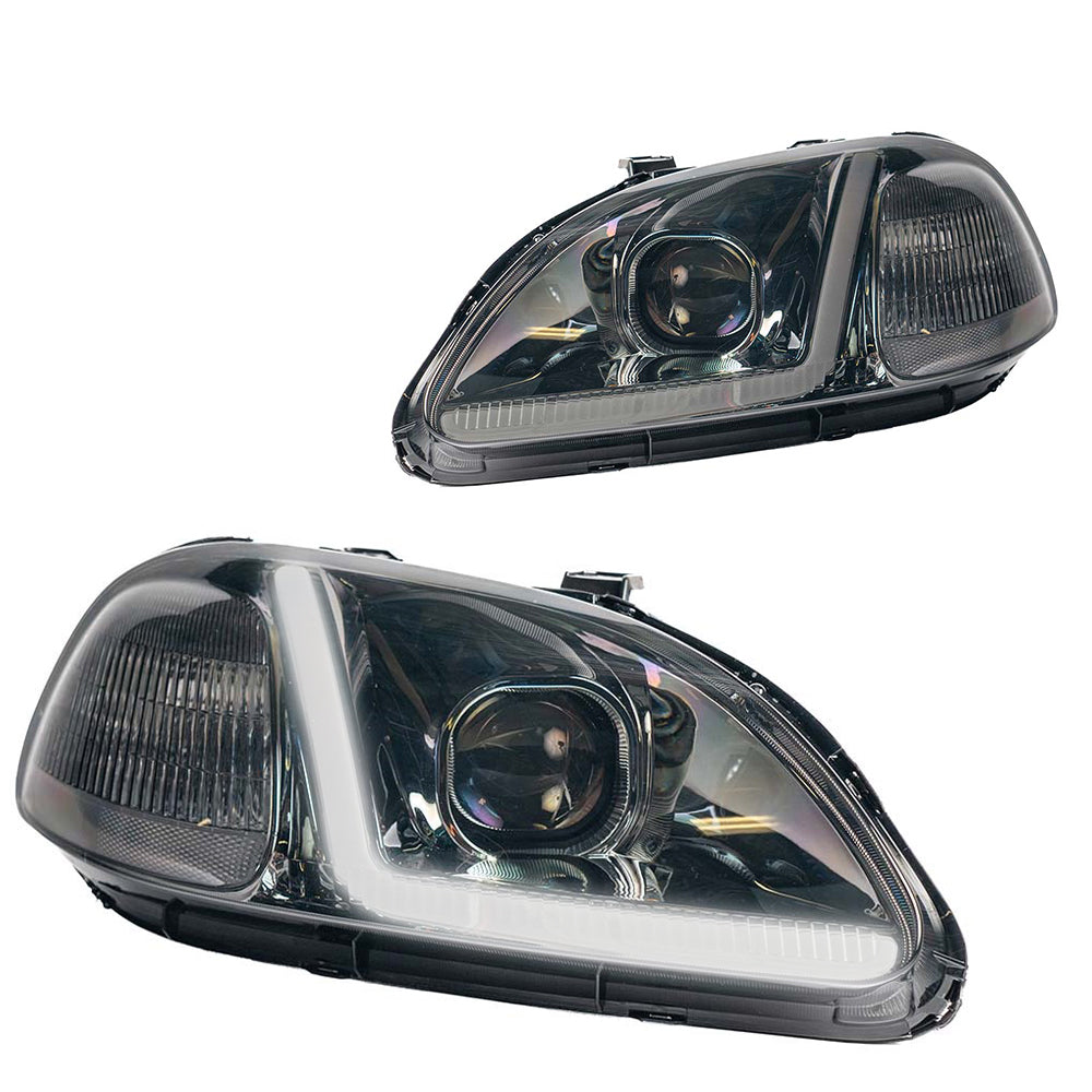 Fari Anteriori LED SK-Import Lente Fumé Honda Civic EK EJ Pre Facelift Phase 1