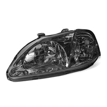 Carica l'immagine nel visualizzatore di Gallery, Fari Anteriori JDM Style SK-Import Neri e Cromati Lente Fumé Honda Civic EK EJ Facelift Phase 2 - foto 3