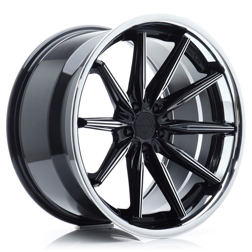 Cerchio in Lega CONCAVER CVR8 21x10.5 ET10-46 con foratura su misura Black Diamond Cut