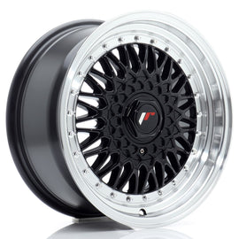 Cerchio in Lega JAPAN RACING JR9 16x7,5 ET25 con foratura su misura Gloss Black w/ Machined Lip