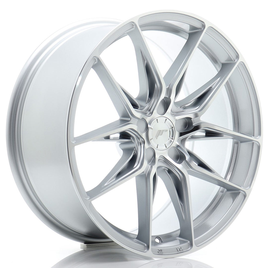 Cerchio in Lega JAPAN RACING JR44 18x8,5 ET20-48 5H con foratura su misura Silver w/ Machined Face